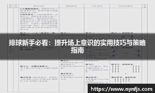 排球新手必看：提升场上意识的实用技巧与策略指南